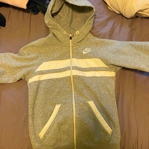 Gray Nike Zipped up sweater